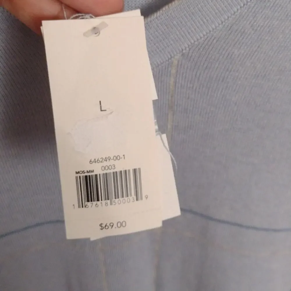 NWT Banana Republic Silk Cotton Men's Sweater Size L Preppy Casual Office Light